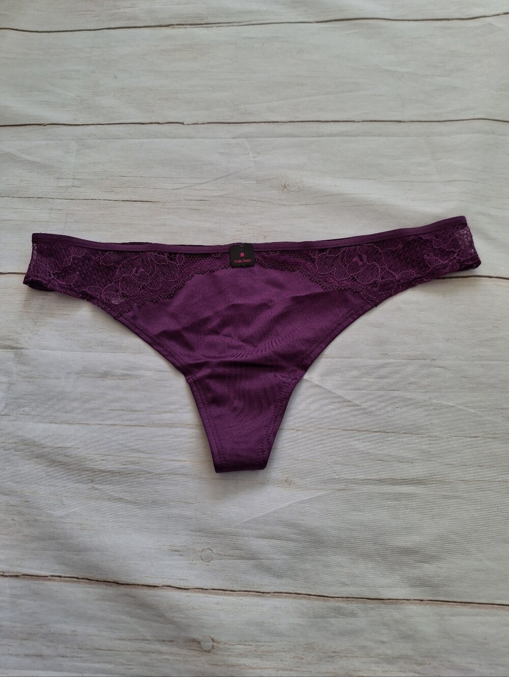 La SENZA Medium Purple Lace Thong NWT